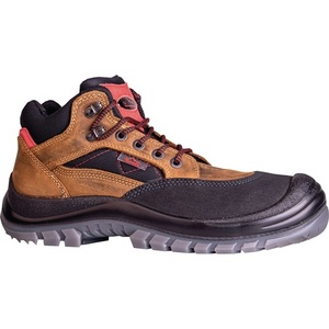 Botas de Seguridad Sherpa S3 EN20345 de Cuero, Talla 42, Marrón/Rojo - Product Image 1