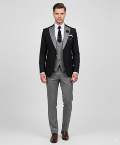 Men's Classic Fit <strong>3</strong>-Piece Dress Suits Tuxedo Blazer for Wedding Business Dinner &amp; <strong>Prom</strong> - Product Image 3