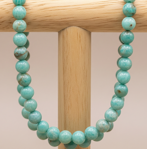 Collar con cuentas de piedra de amazonita Natural curativa para mujer, accesorio de moda con diseño anudado a mano de bloqueo de plata 925 de 18 pulgadas - Product Image 2