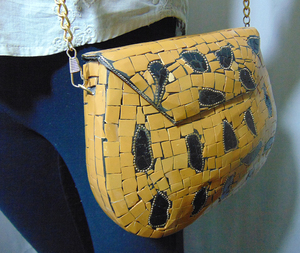 Handmade Metal Clutch cum Sling <b>Bag</b> Yellow Purse Ethnic Clutch metal <b>bag</b> - Product Image 2