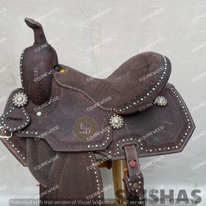 Ensemble de selle en cuir western avec décorations de barrel racing haut de gamme, en bois |   Accessoires en acier inoxydable façonnés à la main, ensemble de tack gratuit pour l'équitation - Product Image 2