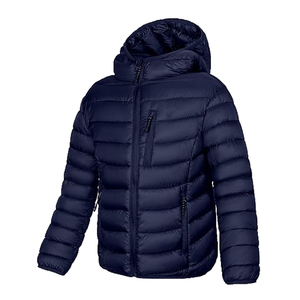 OEM เสื้อแจ็คเก็ตโอเวอร์ไซส์แบบมีซิปสำหรับผู้ชาย, เสื้อแจ็คเก็ตขนเป็ดกันหนาวบุสองชั้นกันน้ำ - Product Image 3