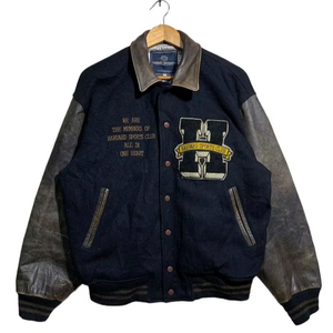Veste de baseball universitaire Harvard Vintage avec logo Patch Design personnalisable pour vestes de style classique pour hommes - Product Image 1