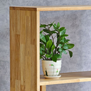 Étagère à livres moderne à 4 niveaux en bois et simili cuir, gain de place, KS68222 - Product Image 4