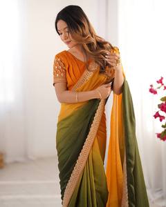 New Collection Women's Ethnic Polyester Saree for Weddings and Parties <b>Indian</b> & <b>Pakistani</b> <b>Clothing</b> - Product Image 5