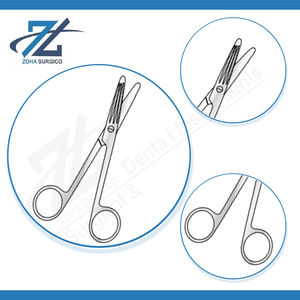 Ciseaux thyroïdiens manuels de haute qualité certifiés CE Fabricant d'instruments chirurgicaux en acier inoxydable de 152mm de long au Pakistan - Product Image 4
