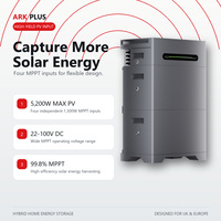Système de stockage d'énergie solaire hybride G98 conforme aux normes, de 5 kWh à 20 kWh, avec entrée PV de 5200 W et alimentation de secours de 2500 W pour le Royaume-Uni