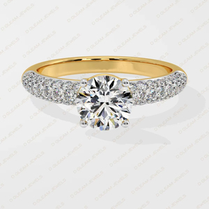 Bague solitaire en moissanite or jaune certifiée SGL IGI, bijoux ethniques faits à la main pour fiançailles, mariage, fête, toutes occasions, cadeau - Product Image 2