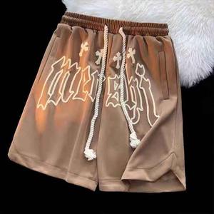 Pantalones Cortos de Moda para Hombre, Ropa de Playa Vintage Bordada, Holgada, Informal, Chándal de Marca con Estampado de Letras - Product Image 6