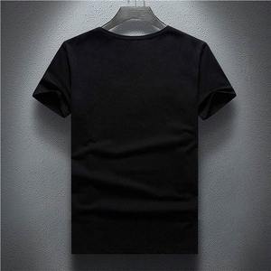 Camisetas personalizadas con diamantes de imitación de alta calidad, camiseta personalizada de algodón 100% para hombre, camisetas holgadas de Fitness con diamantes de imitación para hombre - Product Image 2