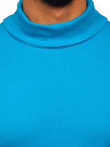 Sweat-shirt à manches longues pour homme, col rond, chaud, anti-boulochage, polyester/coton, coupe classique, doublé, tricoté - Product Image 4