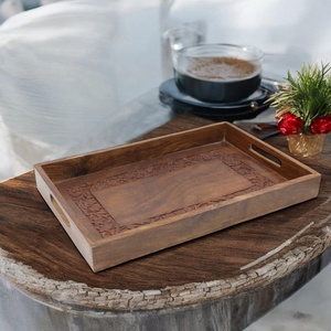 ถาดเสิร์ฟขนมไม้มะม่วงขัดเงาสำหรับใช้ในห้องครัวและที่บ้าน - Product Image 4