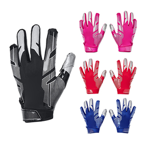 Gants de football pour jeunes de couleur noire personnalisés en gros gants de récepteur de football américain super collants avec logo - Product Image 2
