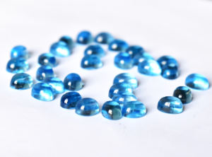 Cabujones ovalados de Topacio Azul, piedras preciosas naturales de grado AAA, todos los tamaños calibrados, 5X3mm, 20X15mm, piedras preciosas sueltas para la fabricación de joyas - Product Image 4