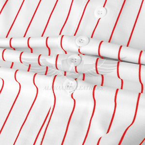 Maillot de baseball, classique en rouge avec couleur blanche T-shirt respirant à manches courtes de dernière conception pour la compétition d'entraînement - Product Image 5