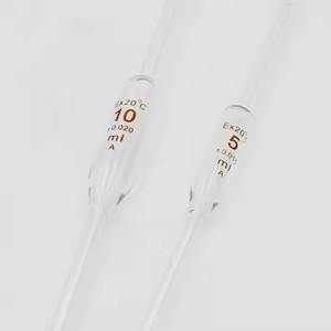 Pipette volumétrique de laboratoire 15ml avec marque de graduation simple en verre borosilicaté clair et haute précision - Product Image 1