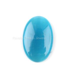 Vente de noël naturel bleu oeil de chat forme ovale Cabochon 20x30mm pierre précieuse pour la fabrication de bijoux pendentif en argent Sterling 925 - Product Image 3