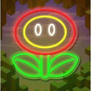 Lampe en verre Mario Glass Neon Fire Flower - Product Image 4