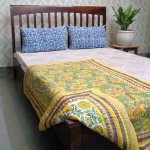 Dernière couverture de couette d'été élégante bloc à la main imprimé 100% pur coton fait à la main bébé couette enfant en bas âge Polyester prix de gros - Product Image 4