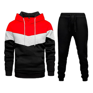 Conjunto Deportivo Casual de 2 Piezas para Hombre, Sudadera y Pantalones Deportivos con Bloques de Color, Sudadera con Capucha, Conjunto para Correr - Product Image 3