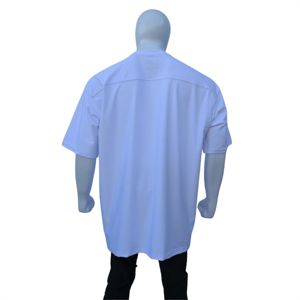 T-shirt d'entraînement surdimensionné blanc Performance Gym T-Shirt Boxy Fit, anti-transpiration et antimicrobien Durable Workout & Fitness Shirt - Product Image 2