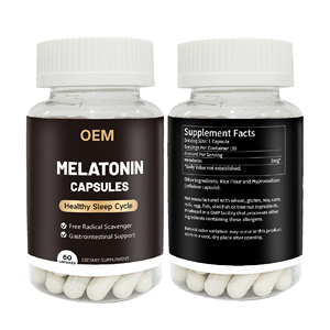 Hot Sell Private Label OEM 60 Capsules 100% Drug-free Melatonin Capsules <strong>Dietary</strong> <strong>Supplements</strong> for Adults - Product Image 3