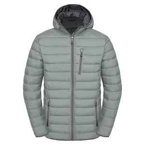 Doudoune légère en laine pour hommes avec capuche résistante à l'eau Manteau d'hiver Résistance au vent Service OEM disponible - Product Image 1