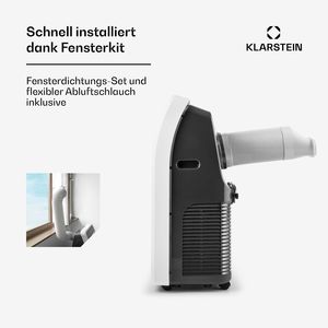 เครื่องปรับอากาศแบบพกพา 9000 BTU สำหรับบ้าน 3 in 1 ระบบทำความเย็น ลดความชื้น พัดลม ระดับประหยัดพลังงาน A สำหรับห้องขนาด 14-20 ตร.ม. 65 เดซิเบล สีขาว - Product Image 5