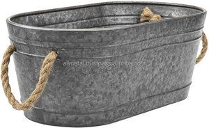 Customizable Galvanized Wine Champagne Chiller, <b>Beer</b> Bucket Or Soft Drink Cooler For Indoor Outdoor Parties - Product Image 5