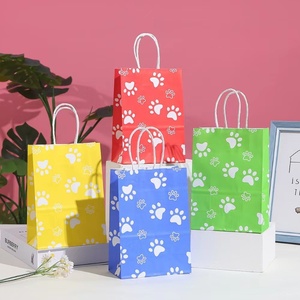 Sac de shopping en papier kraft écologique avec logo personnalisé KAKA, avec poignées torsadées, sac d'emballage cadeau recyclable coloré - Product Image 6