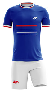 Uniforme de football en polyester de haute qualité, hauts de chemise et pantalons imprimés avec logo personnalisé, survêtement de football à quantité minimale de commande bas - Product Image 2