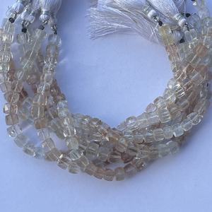 6mm 8mm 10mm marrón Natural Topacio Imperial piedra cubo facetado caja piedras preciosas cuentas hebras venta al por mayor precio de fábrica Regular último - Product Image 5