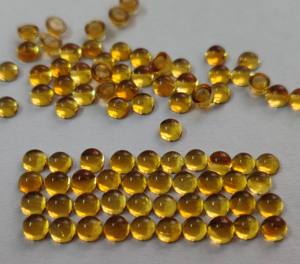 พลอยซิทรีนทรงกลม3มม. ธรรมชาติทรงหลังเรียบ-ซิทรินทรงหลวม - Product Image 1