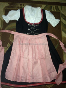 Dirndl traditionnels bavarois mi-longs, écologiques et naturels, au design lumineux, pour femmes - Product Image 4