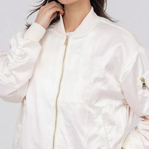 Chaqueta Bomber de invierno ligera de alta calidad para mujer, cuello levantado con cremallera completa, transpirable, cálida, de talla grande incluida - Product Image 3