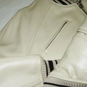 Chaquetas de hombre Avirex transpirable logotipo personalizado de talla grande de cuero real Varsity Arms chaqueta de cuero de motocicleta para hombre - Product Image 6