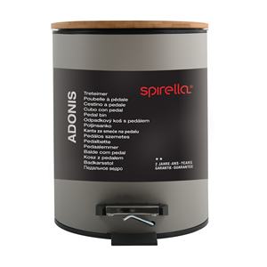 Cubo de Basura con Pedal ADONIS, Color Taupe Mate, 5L - Product Image 6