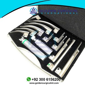 Laryngoscope vétérinaire pour anesthésie animale, intubation de la gorge et de la trachée, fibre optique, lumière LED, 12 lames, 2 poignées, laryngoscope pour animaux - Product Image 3