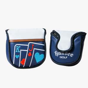 Funda Protectora para Cabeza de Putter de Golf Handee, de Cuero PU Impermeable, con Cierre de Gancho y Bucle y Bordado 3D - Product Image 4