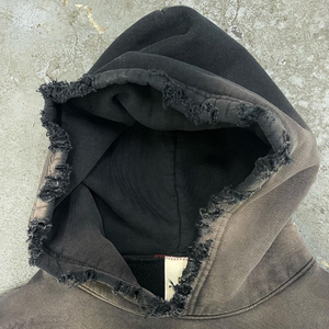 Sudaderas con capucha desgastadas con ácido de algodón 100% de alta calidad, suéter viejo lavado con piedra, sudadera Vintage, ropa de calle Boxy - Product Image 6