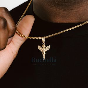 Cute Baby <b>Angel</b> <b>Necklace</b> 925 Silverv 18 K Gold Plated Water Resistant Gift for Men <b>Angel</b> Pendant - Product Image 2