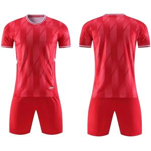 Nouveau design, ensemble de maillots de football rouge et blanc pour enfants, jeunes, kits de maillots de football avec LOGO personnalisé - Product Image 4