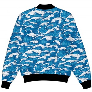 Custom Sublimation Bomber <b>Jacket</b> <b>Men</b> Full Print Varsity <b>Jacket</b> <b>Lightweight</b> Polyester Wholesale - Product Image 2