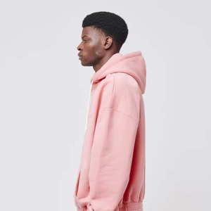 Sudadera con capucha y cremallera de mezcla de algodón OEM logotipo personalizado de talla grande sudaderas con capucha de invierno a la moda para hombre suministro directo al por mayor - Product Image 4