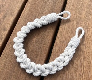 Abrazaderas para Cortinas de Cuerda de Algodón Blanca: Decoración de Ventana Trenzada a Mano - Product Image 4