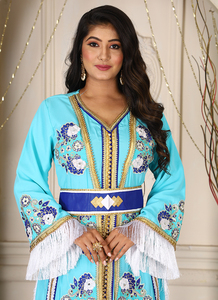 Modern Moroccan Islamic Kaftan for Women Long Floor-Length Beach Dress with Breathyable Long Sleeve ODM <b>Supply</b> - Product Image 2