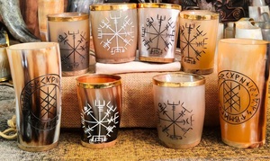 100% calidad Natural pulido cuerno de buey vikingo copa de chupito Ale cerveza copa de vino jarra estilo náutico diseño Animal perfecto - Product Image 5