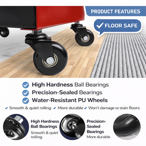 Garage Rolling Mechanic Creeper Padded Seat, Workshop Repair <b>Stool</b> with Dual Tool Storage and Swivel Casters GAPGAR021 - Product Image 4