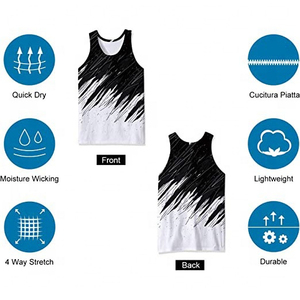 Débardeur respirant de style hawaïen tendance pour hommes été gym entraînement musculation équipement d'entraînement dos personnalisé à la mode sans manches - Product Image 4