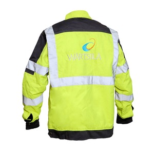 Automne hiver Construction travailleur veste haute visibilité coton vêtements de travail réfléchissants Construction de bâtiments vêtements de sécurité niveau D - Product Image 3